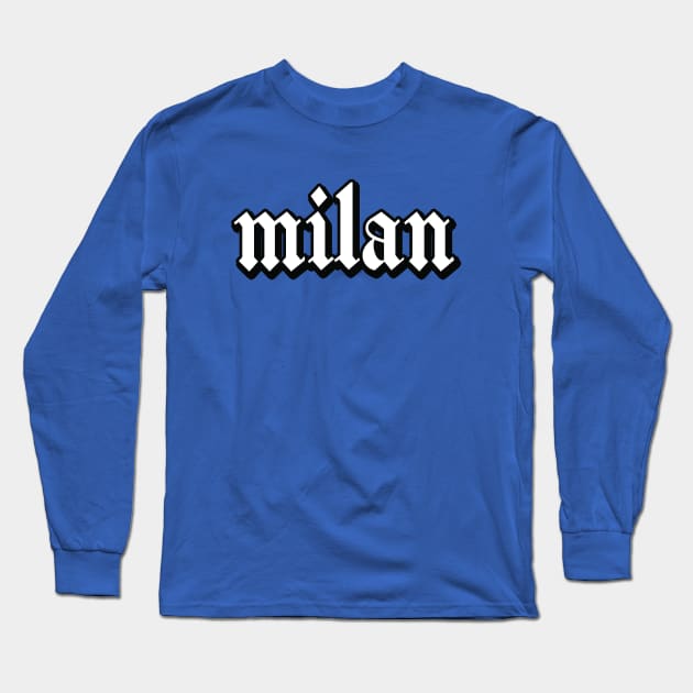 Milan Blue Long Sleeve T-Shirt by Footscore